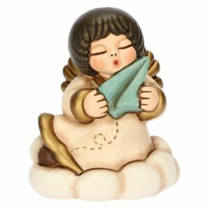 My Angel su nuvola con aeroplanino in ceramica thun