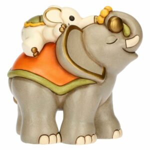 Elefante Elly con cucciolo in ceramica Thun