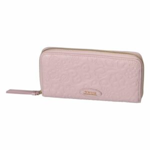 Portafogli con chiusura zip in ecopelle cipria Sempre con me