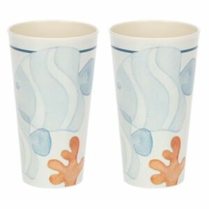 Set 2 bicchieri in melamina Mare da amare