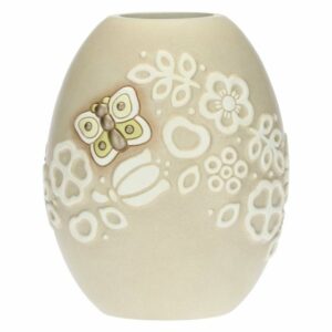 Vaso Prestige con farfalla e fiori medio