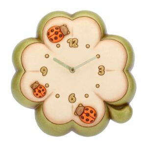 Orologio da parete Country a forma di quadrifoglio portafortuna