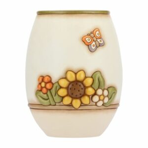 Vaso Grande Country con fiori e farfalla Thun