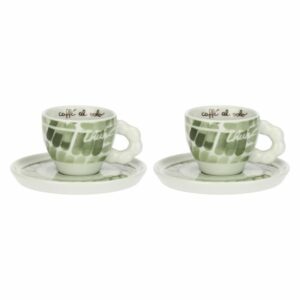 Set 2 tazzine espresso e zuccheriera in porcellana AbbracciAMI
