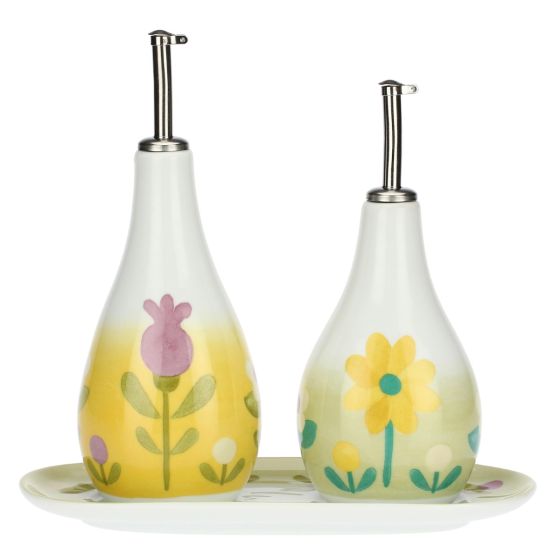Set olio e aceto in porcellana florianne primavera thun