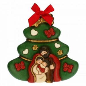 Formella albero di Natale con Sacra Famiglia grande thun