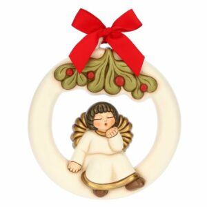 Ghirlanda con angelo in ceramica Sorprese di Natale THUN