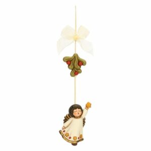 Acchiappasogni angelo con vischio in ceramica Sorprese di Natale THUN