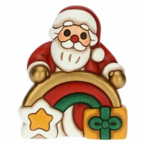 Babbo Natale con arcobaleno in ceramica Desideri Di Natale THUN