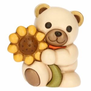 Teddy con girasole in ceramica Primavera da vivere, medio Thun