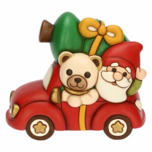 Teddy e gnomo Oliver con macchina in ceramica THUN