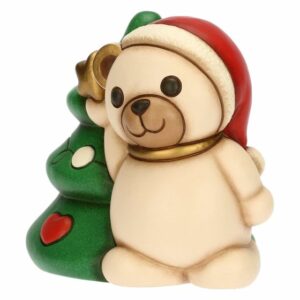 Teddy con albero di Natale in ceramica, medio THUN