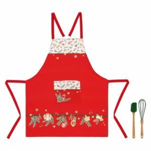 Set grembiule, frusta e leccapentola Sorprese di Natale