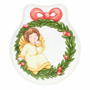 Piatto a forma di ghirlanda Sorprese di Natale thun