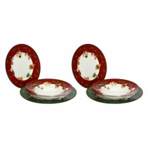 Set 6 piatti in porcellana Sorprese di Natale thun
