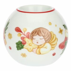 Porta tea-light a forma di pallina di Natale in porcellana Sorprese di Natale thun
