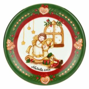 Piattino Dessert Limited Edition 2024 in porcellana Sorprese di Natale thun