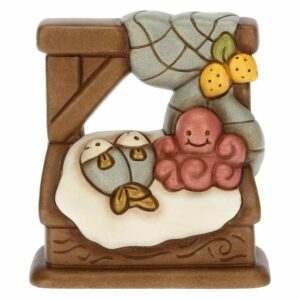 Banco del pesce in ceramica Presepe Classico thun