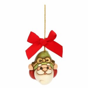 Addobbo natalizio Gnomo Oliver con cappello verde in ceramica, piccolo THUN