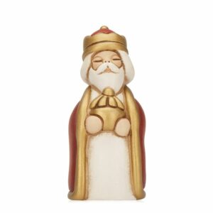 Re Magio Baldassarre con incenso Presepe Classico rosso THUN
