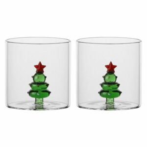 Set 2 bicchieri con albero Sorprese di Natale THUN
