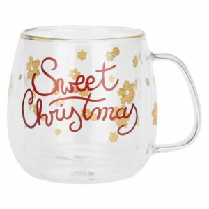 Mug in vetro doppio strato Sweet Christmas THUN
