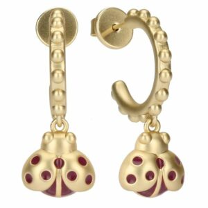 Orecchino THUN a cerchio con coccinella e strass