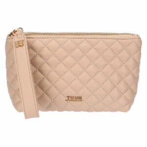 Pochette in ecopelle trapuntata, rosa THUN