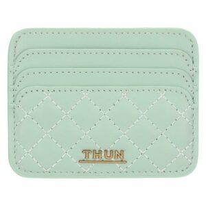 Porta carte in ecopelle piccolo, verde thun