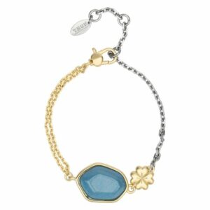 Bracciale con pietra in ceramica e quadrifoglio THUN