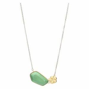 Collana con pietra in ceramica e fiore THUN