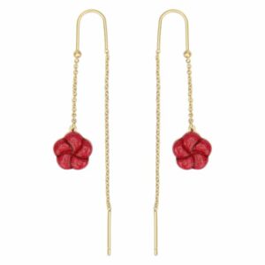 Orecchini thun pendenti con fiore