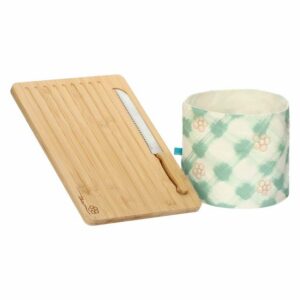 Set tagliere in legno e sacchetto porta pane Bloomia Thun