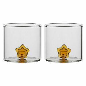 Set 2 bicchierini in vetro con stella THUN