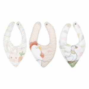 Set 3 bavaglini in cotone Dolce Fattoria thun