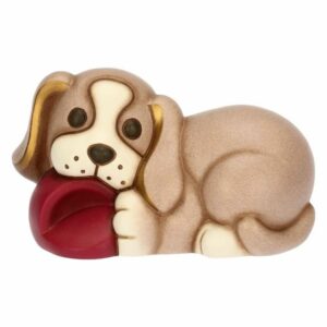 Cane Todo con pantofola in ceramica, medio Thun