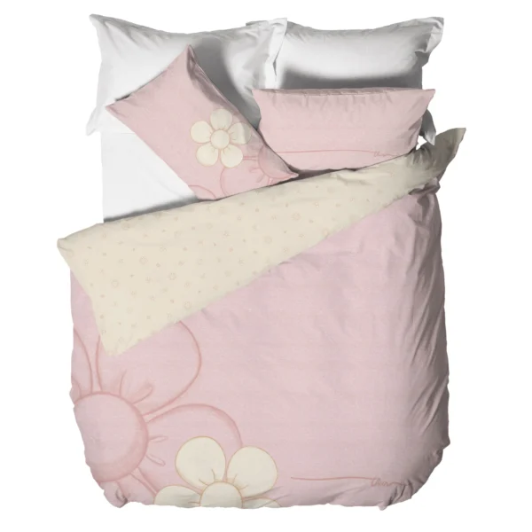 THUN® Parure Copripiumino Matrimoniale Iconic Elegance Daisy Pink
