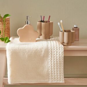 Telo doccia Iconic Elegance, crema thun