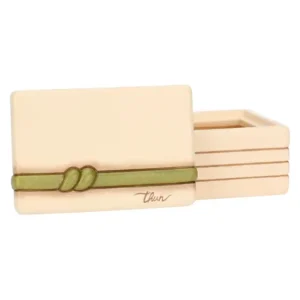 Scatola in ceramica THUN Sublime rettangolare con decoro a nastro verde