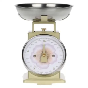 Bilancia analogica THUN Country Bloom con quadrante floreale e ciotola in acciaio inox