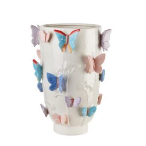 Vaso alto in Gres con farfalle, L'OCA NERA