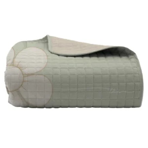 THUN® Trapuntino Matrimoniale Iconic Elegance con Stampa Digitale Grace Daisy Green
