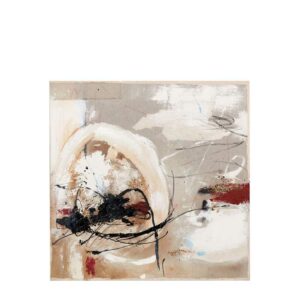 Quadro astratto con applicazioni in foglia oro cm 100 x 100 L'OCA NERA