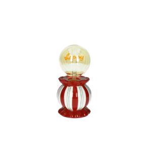 Lampada Happy Rosso Dolomite/ vetro idea regalo natale Brandani