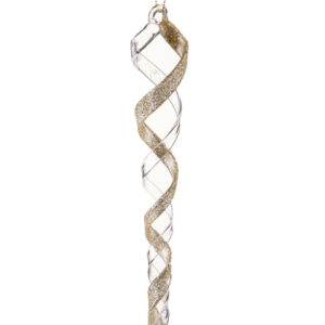 Addobbo albero natale - spirale glitter gold- Brandani