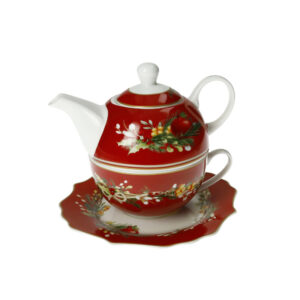 Teiera con tazza e piattino, collezione Carol, Natale Brandani