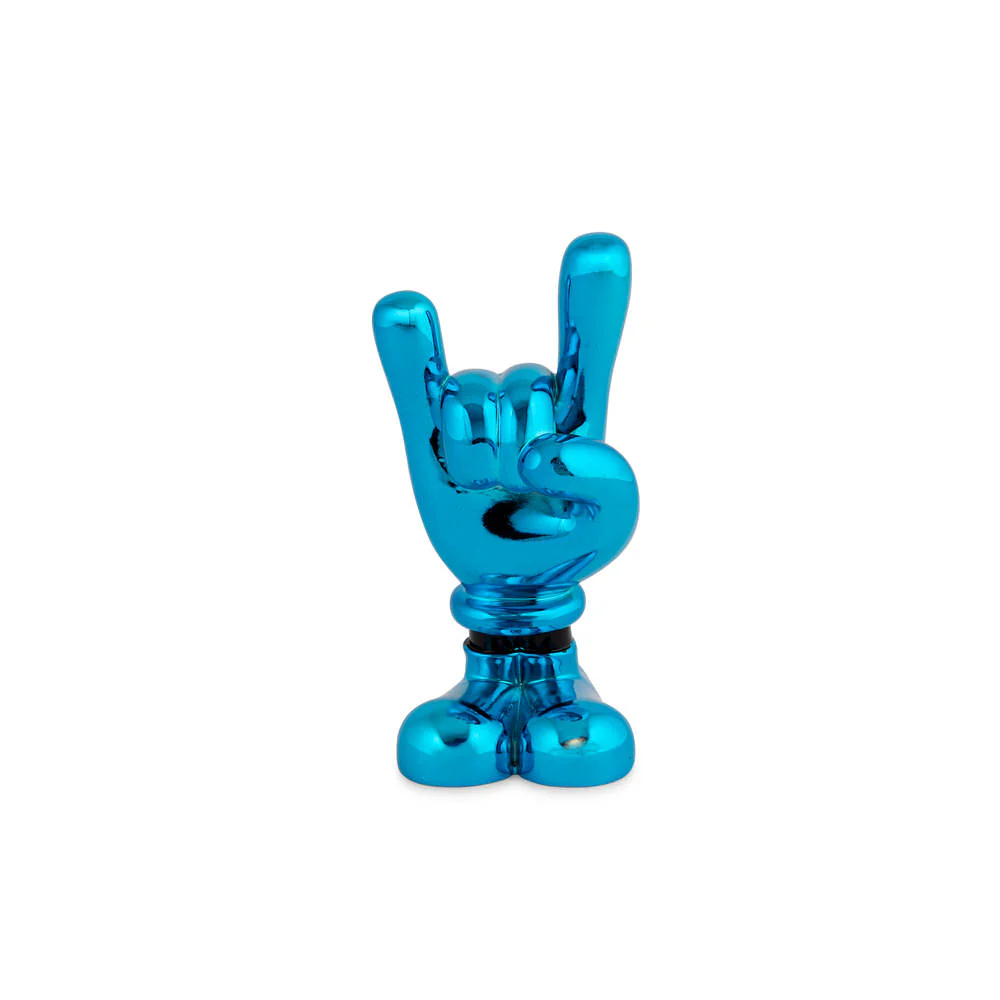 Tiè Mano Corna Azzurra - Versione piccola 11 cm- Mia Design