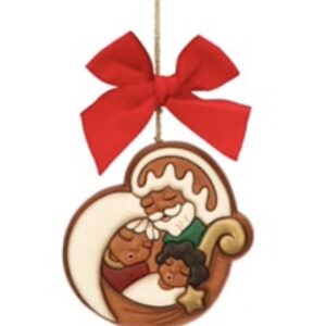 Addobbo natalizio Sacra Famiglia in ceramica, maxi Thun