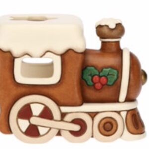 Porta tea-light locomotiva in ceramica - Porta candela - Thun