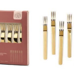 Set 6 forchettine per antipasti Gold - Idea Regalo